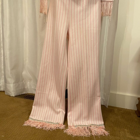 1970’s Vintage Disco Pink Suit with Fringe - Picture 5 of 14
